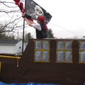 Raising the Jolly Roger for the team picture.