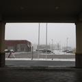 Blargh. Sleet has turned to snow outside our hotel. 