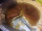 Hot dog pie.  I tried to eat some...